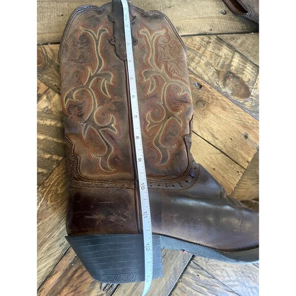 Women's Justin Pointed Toe Brown Boots Size 8B - Picture 3 of 10